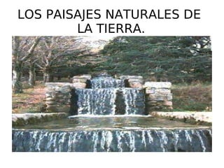 LOS PAISAJES NATURALES DE  LA TIERRA. 