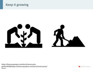 Keep it growing
https://thenounproject.com/term/community-
garden/6396/https://thenounproject.com/term/construction/
 