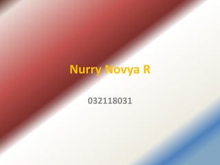 Nurry Novya R
032118031
 