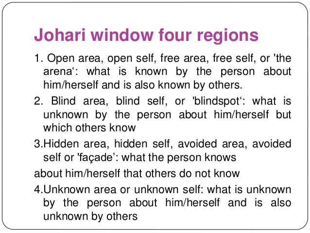 nurse patient relationship and johari window johari window