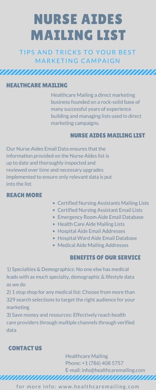 Nurse aides mailing list