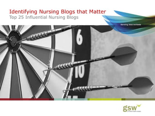 Identifying Nursing Blogs that Matter	Top 25 Influential Nursing Blogs 