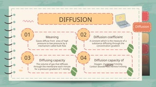Exchange of gases - Transport of oxygen and carbondioxide | PPTX