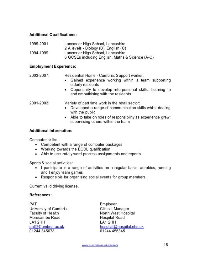 nursing cv template uk
