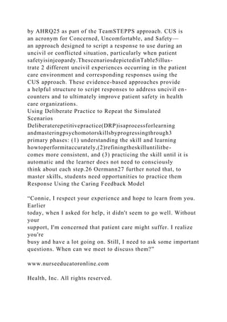 Nurse EducatorCombining Cognitive Rehearsal, Simulation, and.docx