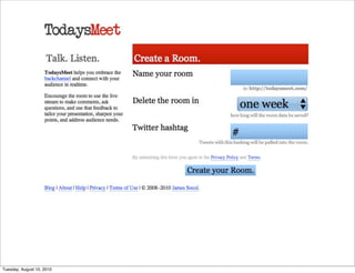 Tuesday, August 10, 2010
 