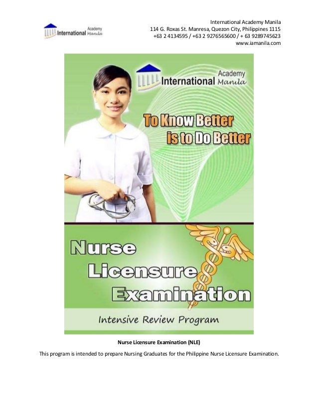 Nurse licensure examination (nle)