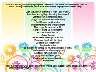 Nursery rhyme activities | PPT