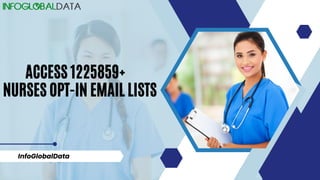 ACCESS 1225859+
NURSES OPT-IN EMAIL LISTS
InfoGlobalData
 
