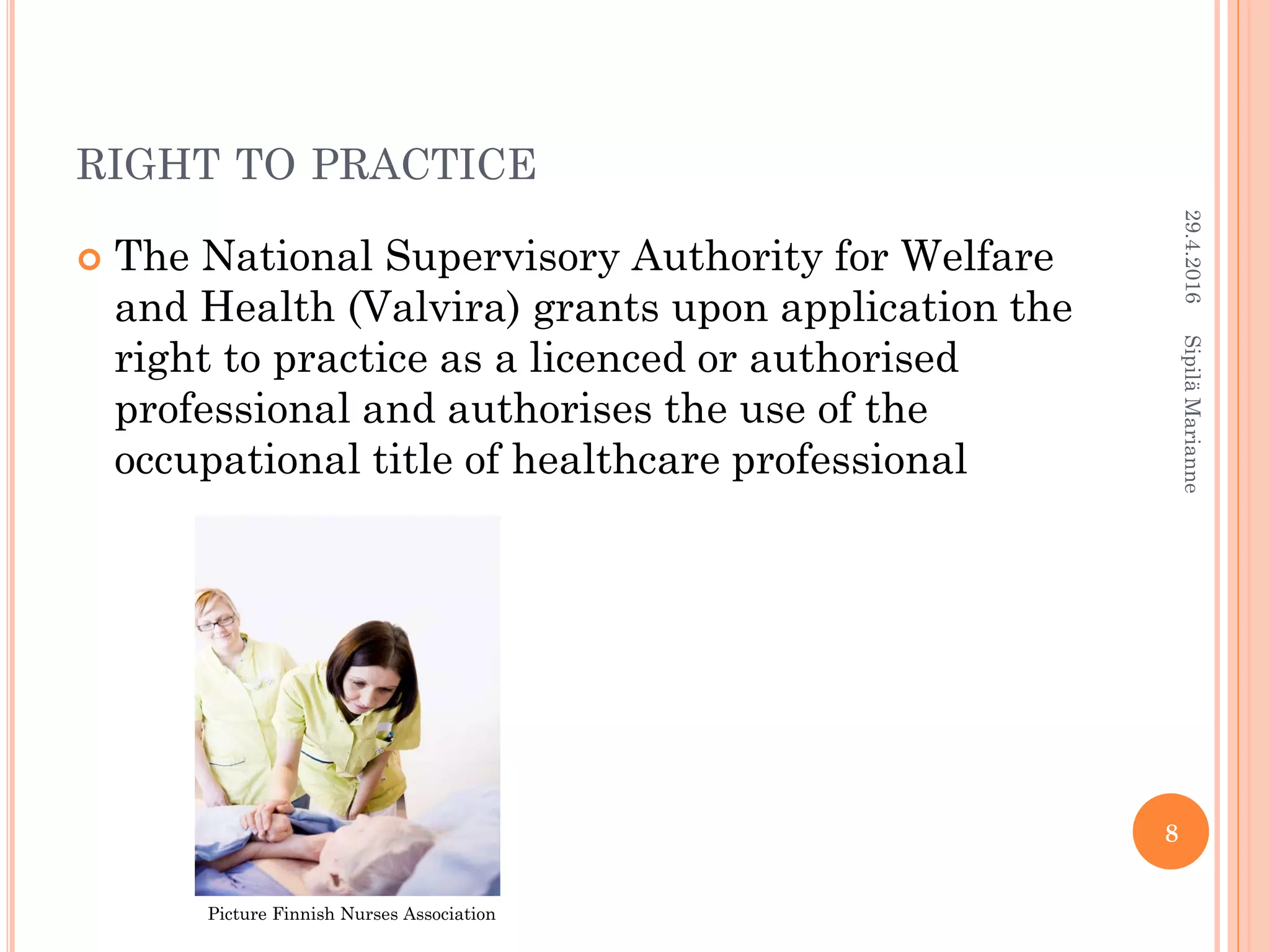 Nurses in Finnish health care system PPT