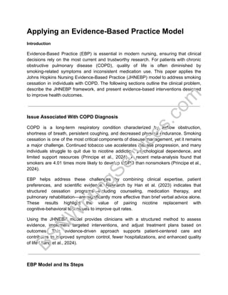 NURS FPX 4025 Assessment 2 Applying an EBP Model.pdf
