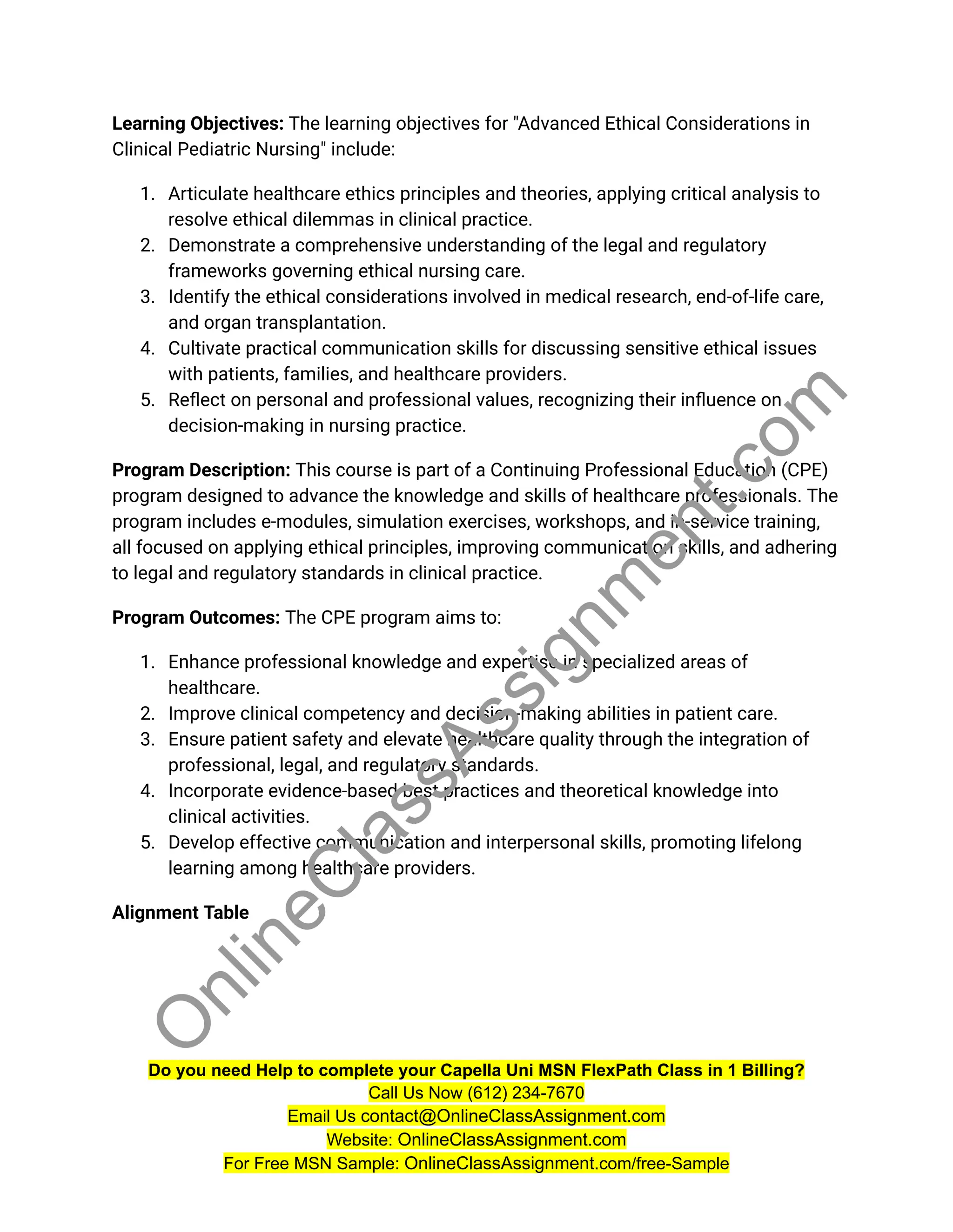 NURS FPX 6111 Assessment 1 Course Definition and Alignment Table.pdf