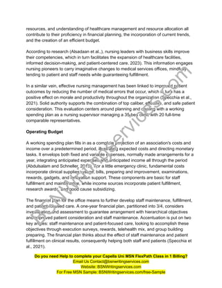 NURS FPX 6216 Assessment 2 Preparing and Managing an Operating Budget.pdf