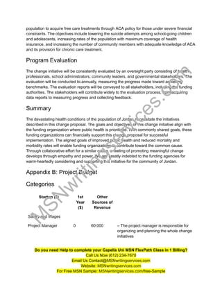 NURS FPX 6218 Assessment 3 Planning for Community and Organizational ...