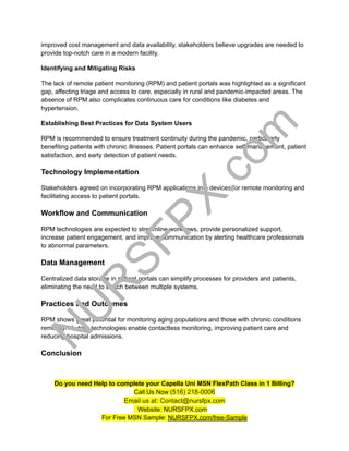 NURS FPX 6416 Assessment 1 Needs Assessment Meeting with Stakeholders.pdf