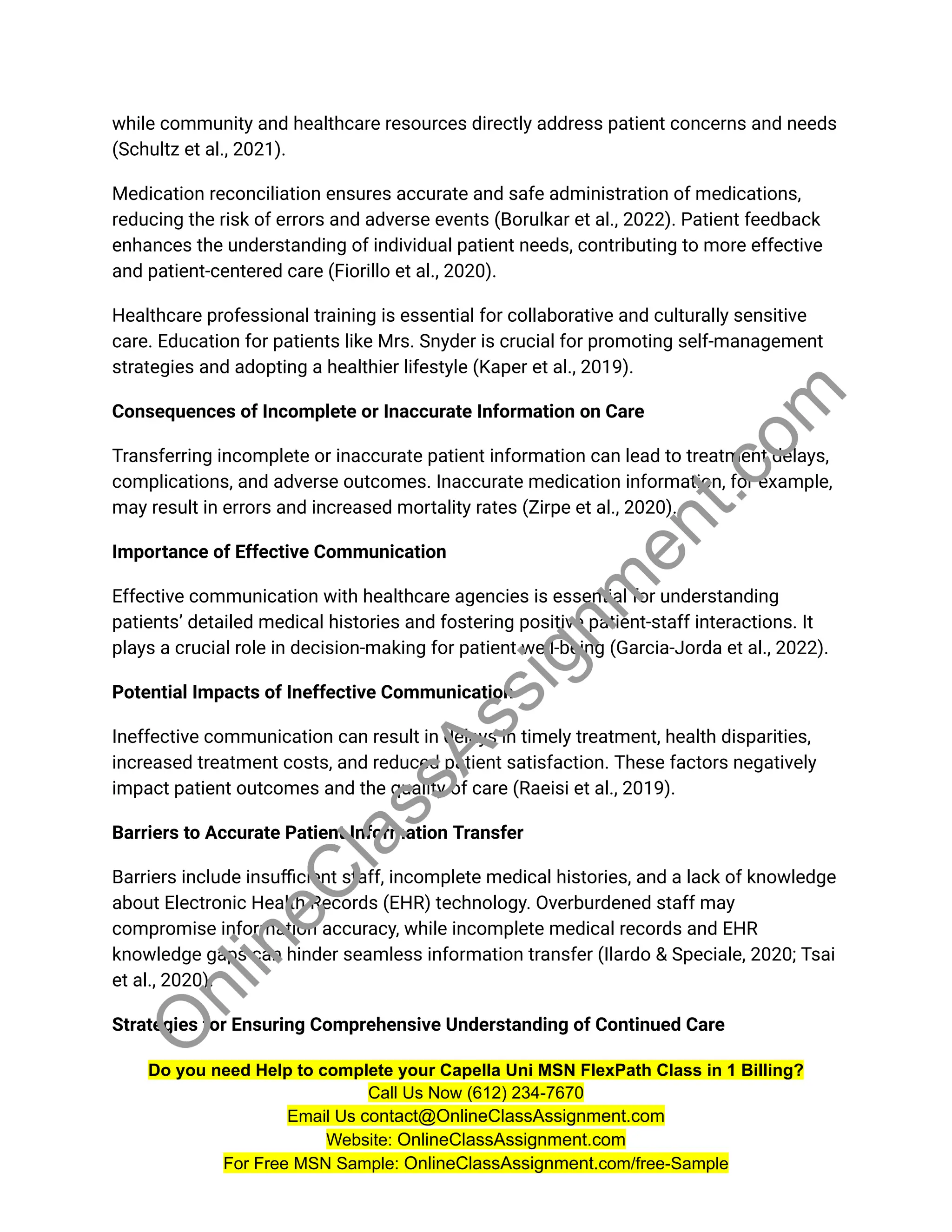 NURS FPX 6610 Assessment 3 Transitional Care Plan.pdf