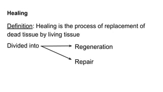 Chronic inflammation, Wound healing - Pathology - Nursing | PDF
