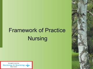 Framework of Practice
Nursing
 