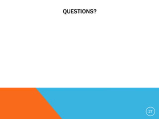 QUESTIONS?
27
 