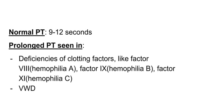 BT, CT, PT, INR - Pathology - Nursing | PPTX