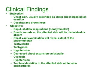 Nursing Bulletin Notes On Pneumothorax | PPT