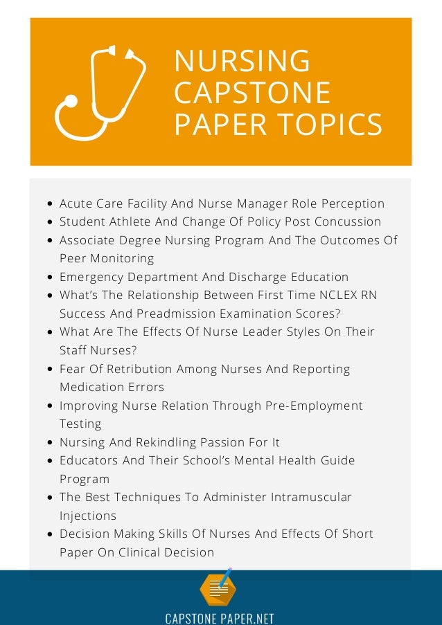 topics for capstone project in nursing