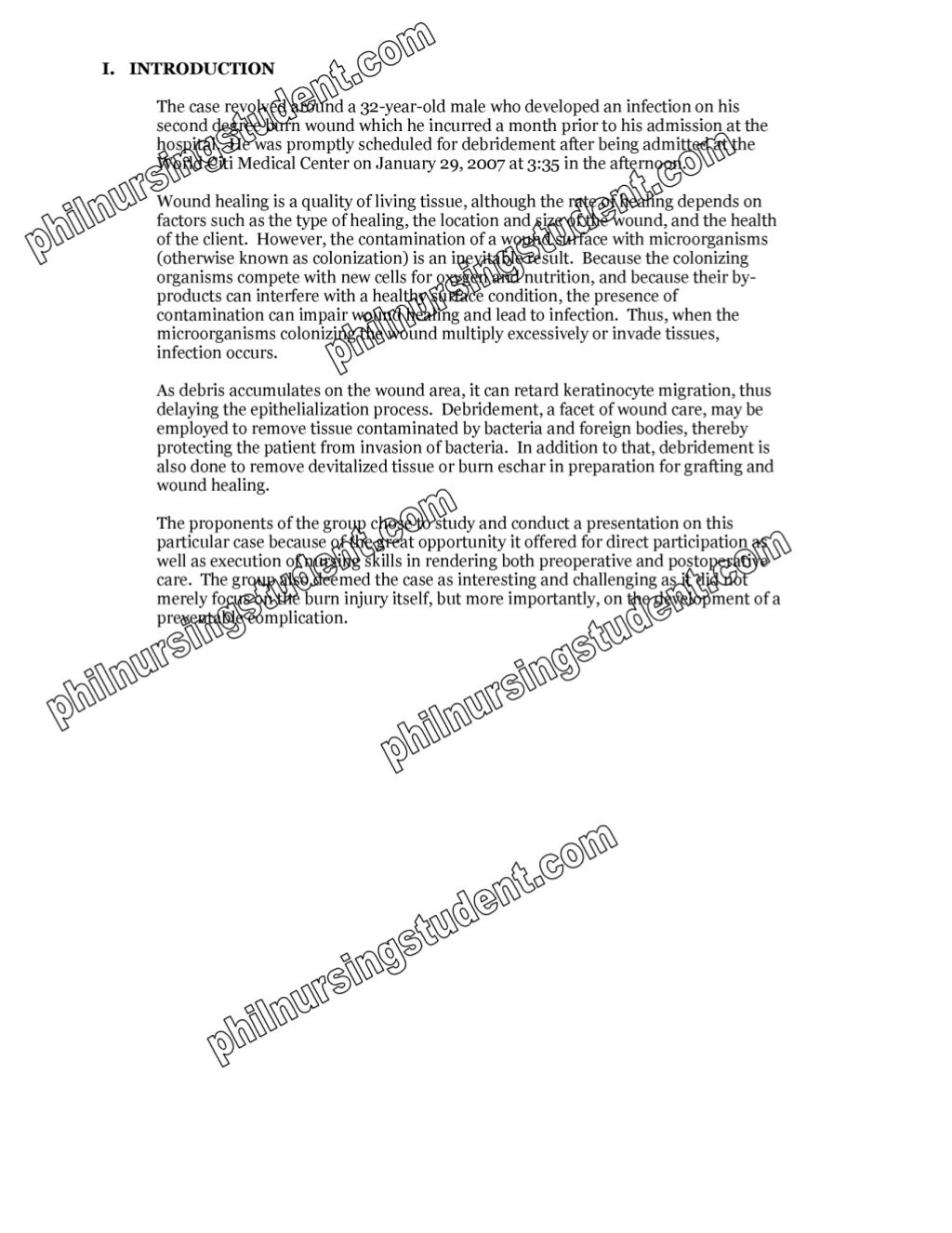 Acute burn injury case study image