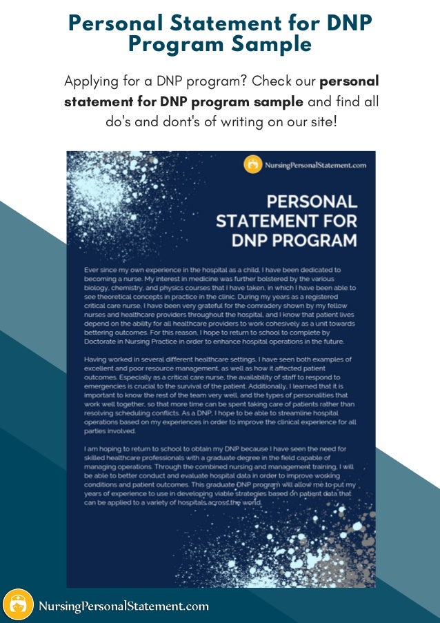 Personal statement examples picture