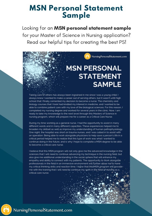 Personal statement letter image