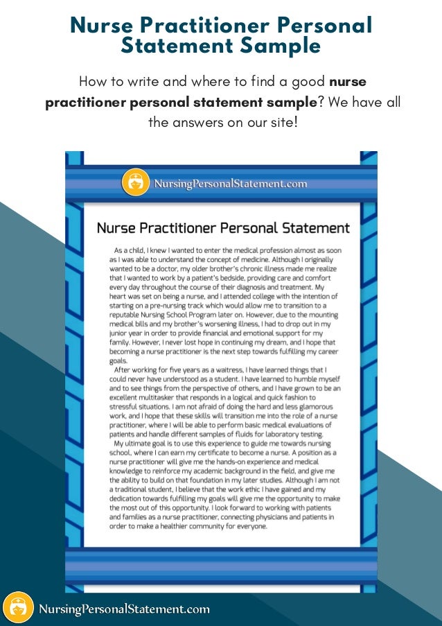 Nurse practitioner - Wikipedia nurse practitioner personal statement