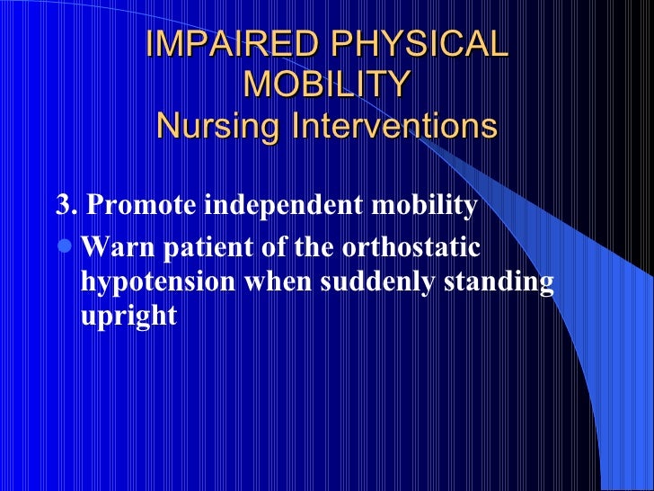 impaired physical mobility