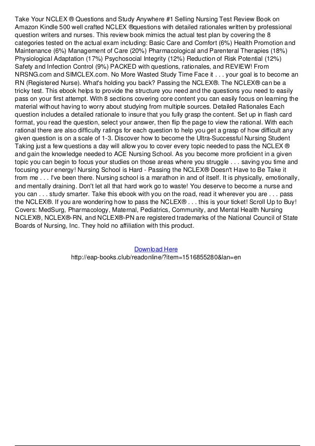 Nursing 500 500 Nclex Practice Questions With Rationales