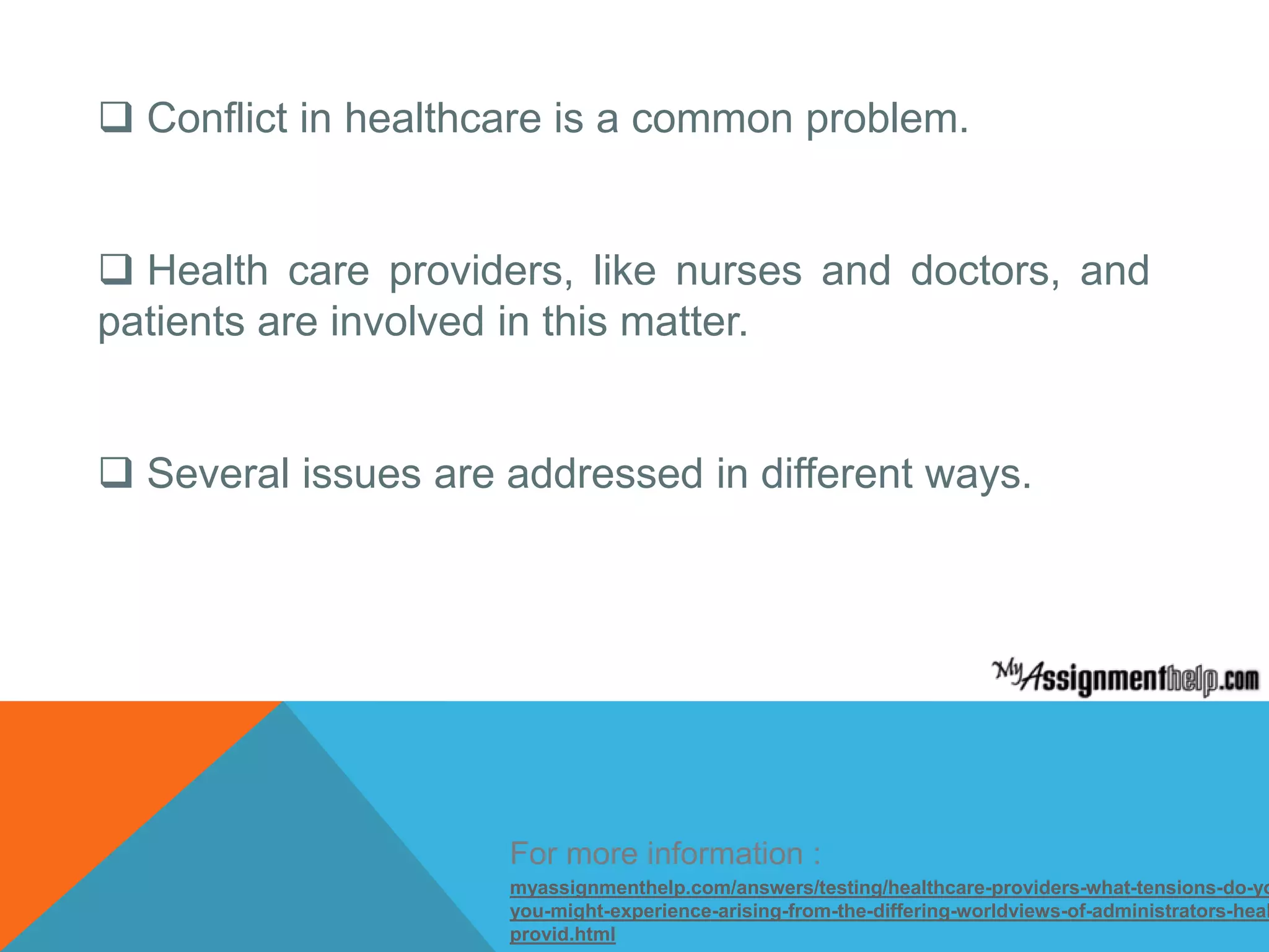 Nursing And Conflict In Healthcare | PPTX