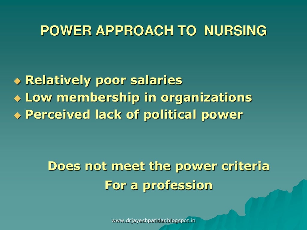 Nursing as a profession