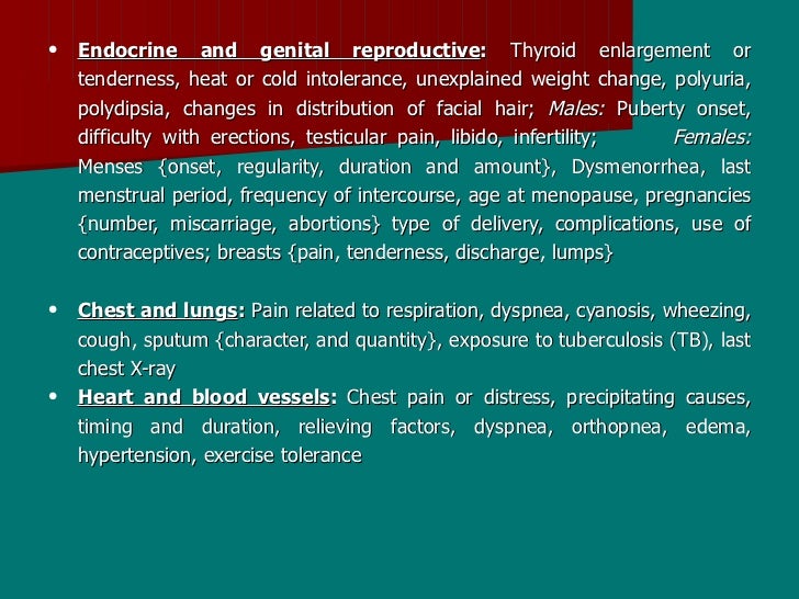 Endocrine Assessment Charting