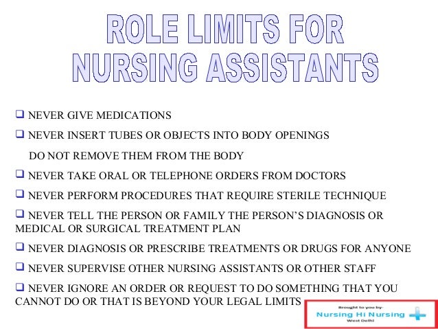 nursing assistant duties of a nurse assistant