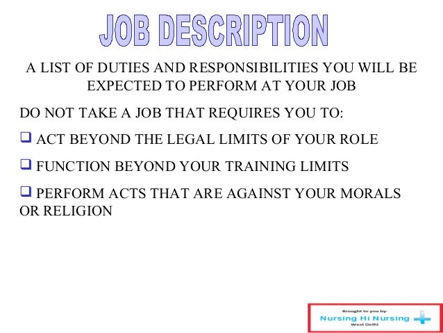nursing assistant duties and responsibilities