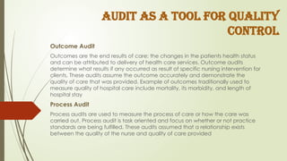 Nursing Audit. PREPARED BY MSC STUDENT | PPTX