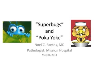 “Superbugs”and“Poka Yoke” Noel C. Santos, MD Pathologist, Mission Hospital May 31, 2011 