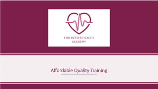 Aﬀordable Quality Training
 