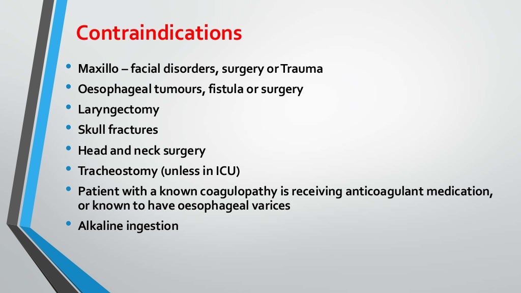 Nursing care for nasogastric tube patients