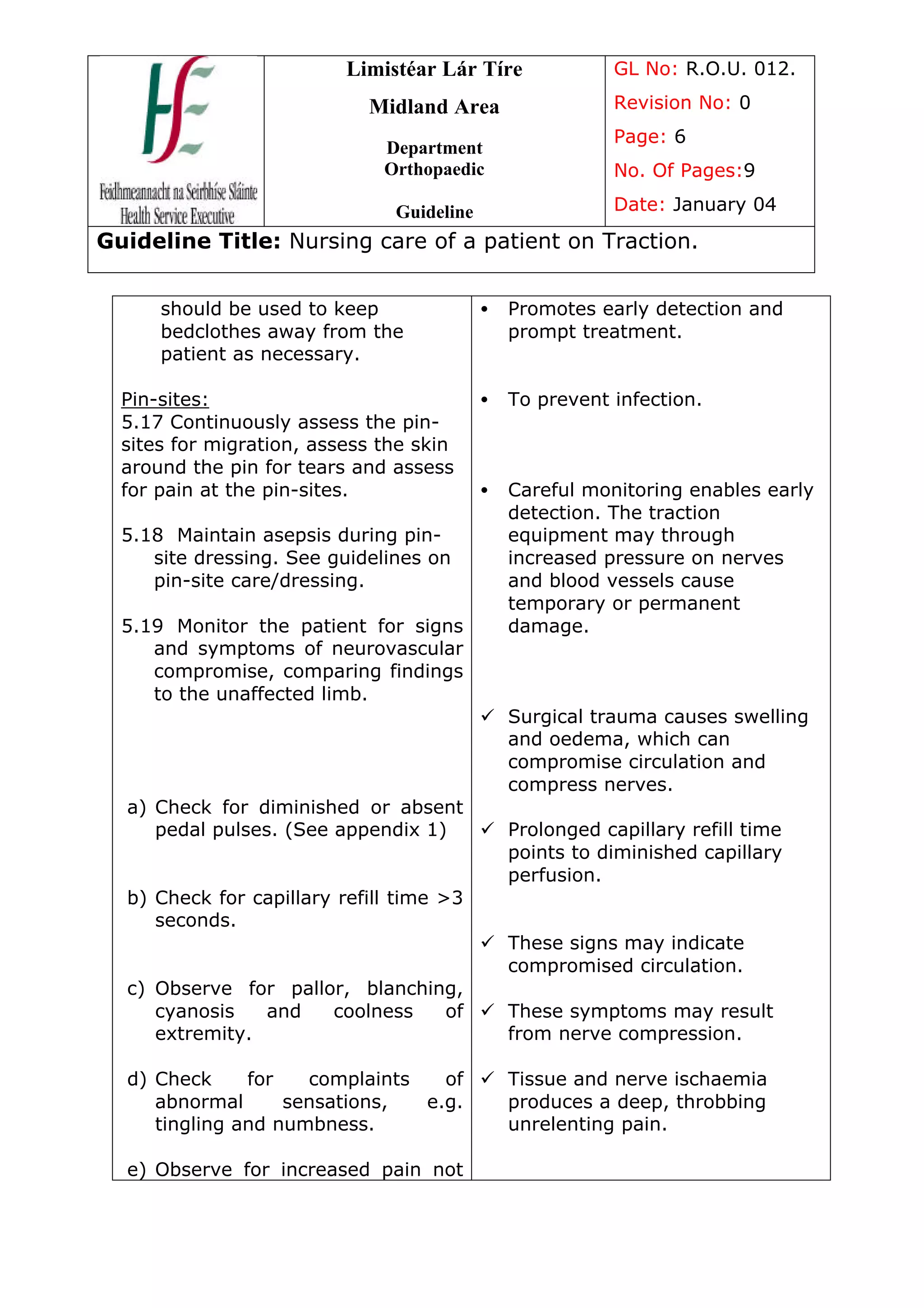 Nursing care of patient on traction | PDF