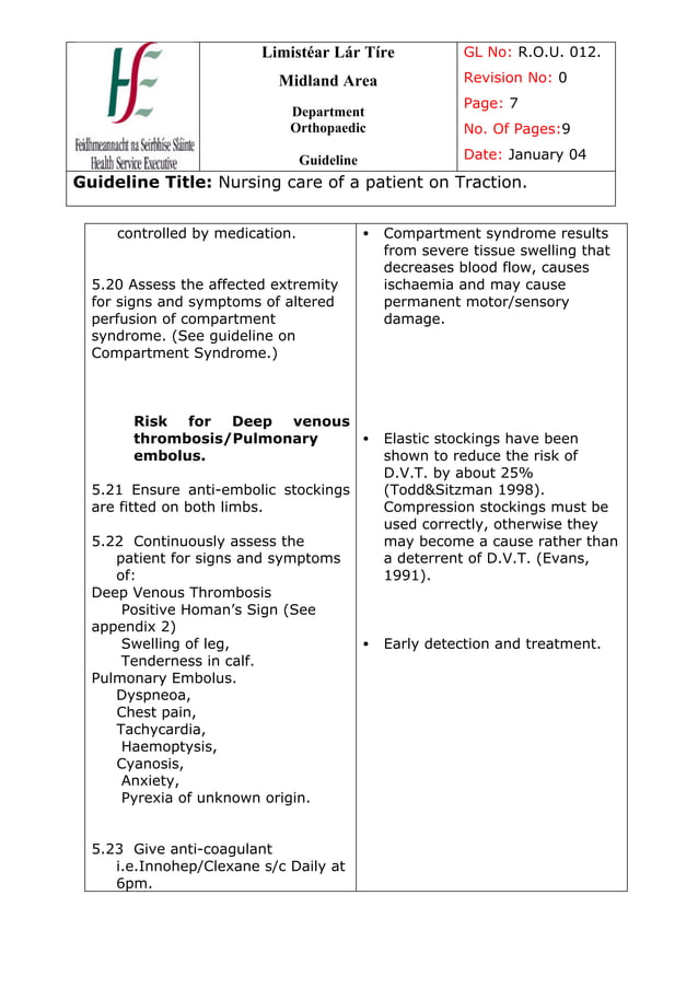 Nursing care of patient on traction | PDF | Death, Injury, or Military ...