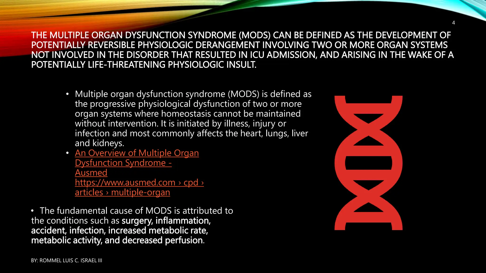 Multi Organ Dysfunction Development Nursing Care of Patients with Life Threatening Conditions, High Acuity ...
