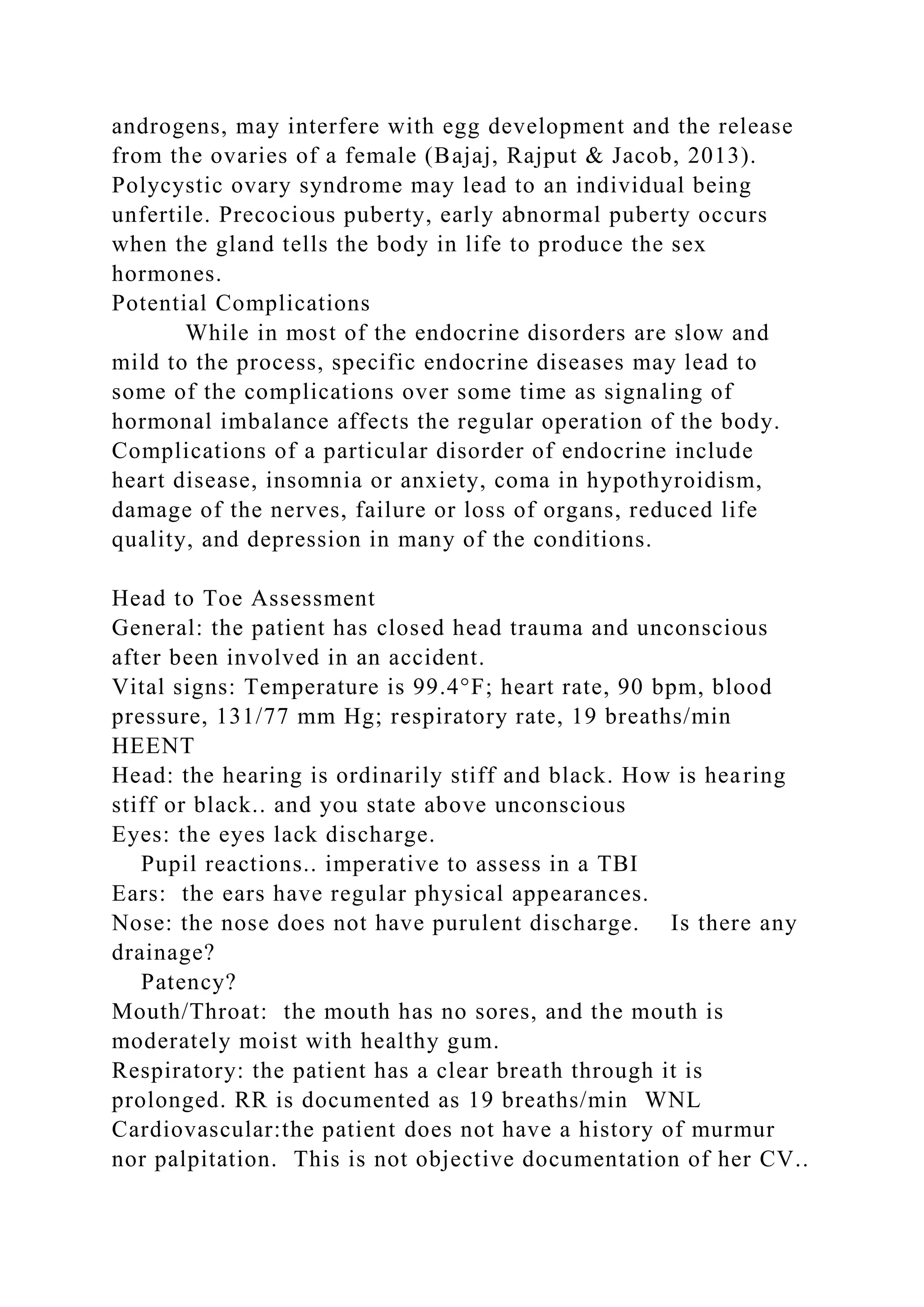 Nursing care plan of child with Endocrine Disorder.docx