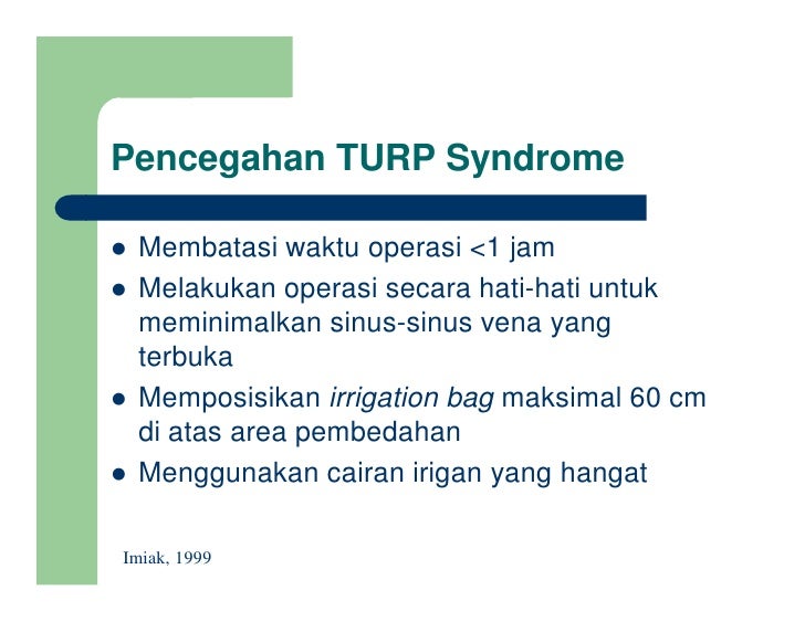 Nursing care process (askep) turp syndrome
