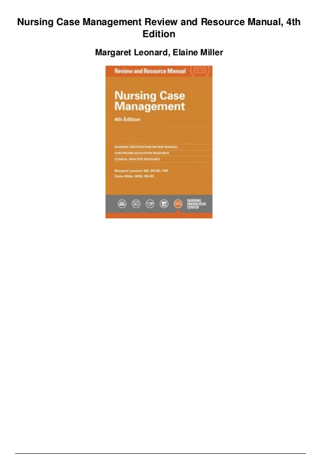 Nursing Case Management Review And Resource Manual 4th