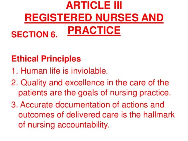 nursing ethics 6 Nursing of ethics code