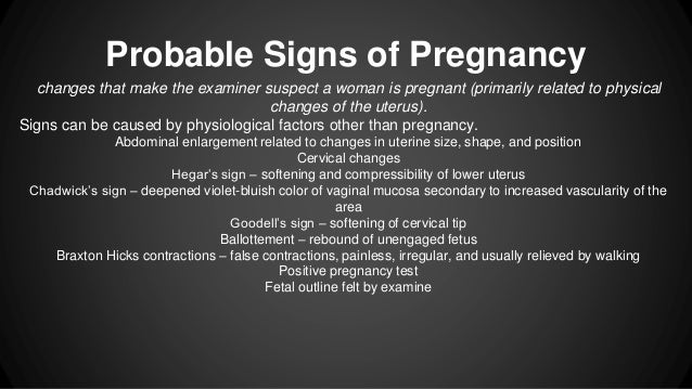 Nursing considerations for pregnancy