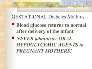 A PowerPoint presentation on Nursing Diabetes Mellitus | PPT